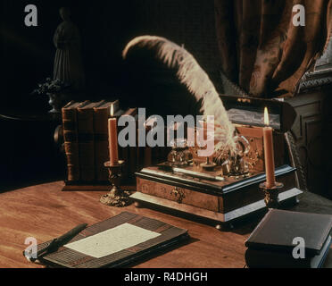 ESCRITORIO DE Florence Nightingale (1820/1910). Standort: Private Collection. CLAYDON H. in England. Stockfoto