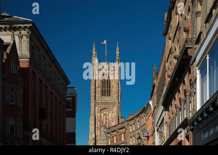 Derby, Derbyshire, UK: Oktober 2018: Kathedrale von Derby Allerheiligen Stockfoto