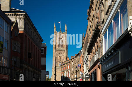 Derby, Derbyshire, UK: Oktober 2018: Kathedrale von Derby Allerheiligen Stockfoto