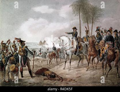 BATALLA DE LAS PIRAMIDES - Napoleon. Standort: Private Collection. Frankreich. Stockfoto