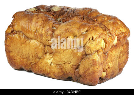 Friesische Suicurbrood (Zucker Brot) auf weißem Hintergrund Stockfoto