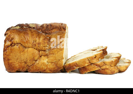 Friesische Suicurbrood (Zucker Brot) auf weißem Hintergrund Stockfoto
