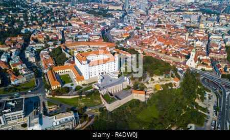 Die Burg von Bratislava oder Bratislavský hrad, Bratislava, Slowakei Stockfoto