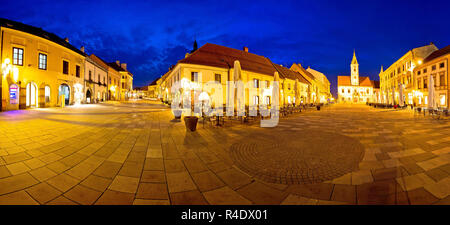 Stadt Varazdin zentralen Platz panorama Stockfoto