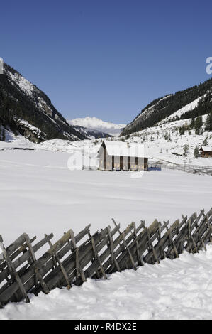 Krimmler achrntal im Winter Stockfoto