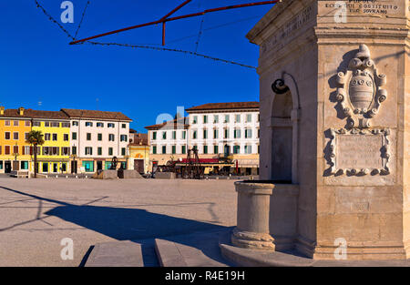 Zentraler Platz in Palmanova Sehenswürdigkeiten anzeigen Stockfoto