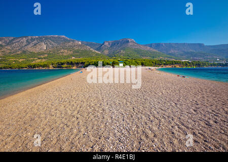 Berühmten Strand Zlatni Rat auf der Insel Brac Stockfoto