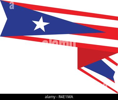 Flagge von Puerto Rico Stock Vektor