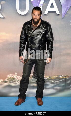 London, Großbritannien. 26. November 2018. Jason Momoa, Aquaman-World Premiere, Cineworld, Leicester Square, London. UK Credit: michael Melia/Alamy leben Nachrichten Stockfoto