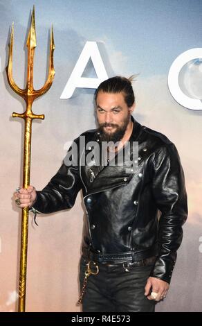 London, Großbritannien. 26. November 2018. Jason Momoa, Aquaman-World Premiere, Cineworld, Leicester Square, London.UK Credit: michael Melia/Alamy leben Nachrichten Stockfoto