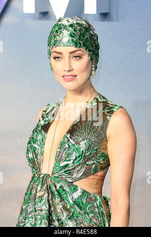 London, Großbritannien. 26. Nov 2018. Bernstein gehört, Aquaman - Weltpremiere, Leicester Square, London, Großbritannien, 26. November 2018, Foto von Richard Goldschmidt Credit: Rich Gold/Alamy leben Nachrichten Stockfoto