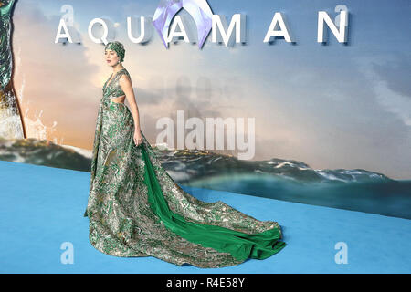 London, Großbritannien. 26. Nov 2018. Bernstein gehört, Aquaman - Weltpremiere, Leicester Square, London, Großbritannien, 26. November 2018, Foto von Richard Goldschmidt Credit: Rich Gold/Alamy leben Nachrichten Stockfoto