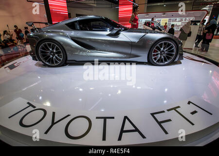 Kuala Lumpur, Malaysia. 26. November 2018. Autos auf Anzeige am Kuala Lumpur International Motor Show 2018 (KLIMS 18) in Kuala Lumpur, Malaysia, am 26. November 2018. Credit: Danny Chan/Alamy leben Nachrichten Stockfoto