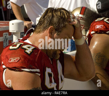 San Francisco, Kalifornien, USA. 21 Sep, 2008. San Francisco 49ers linebacker Roderick Green an der Seitenlinie am Sonntag, 21. September 2008 Bei Candlestick Park, San Francisco, Kalifornien. Die 49ers besiegten die Löwen 31-13. Credit: Al Golub/ZUMA Draht/Alamy leben Nachrichten Stockfoto