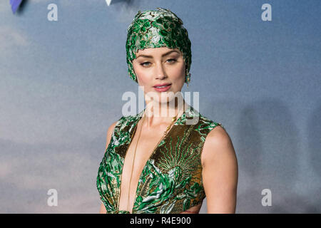 London, Großbritannien. 26. November 2018. Bernstein gehört besucht die Weltpremiere von "aquaman" im Cineworld im Londoner Leicester Square. Credit: Wiktor Szymanowicz/Alamy leben Nachrichten Stockfoto