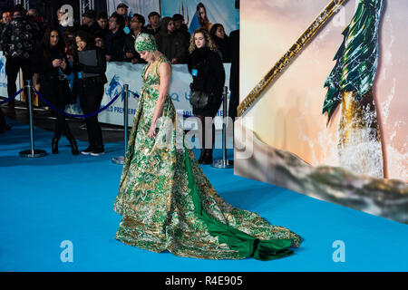 London, Großbritannien. 26. November 2018. Bernstein gehört besucht die Weltpremiere von "aquaman" im Cineworld im Londoner Leicester Square. Credit: Wiktor Szymanowicz/Alamy leben Nachrichten Stockfoto