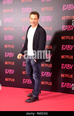 Rom 27 Nov 2018 - Kino Giulio Cesare - Präsentation italienischen Original Serie Netflix "Baby" Massimo Poggio in der Rolle des Arturo Credit: Giuseppe Andidero Credit: Giuseppe Andidero/Alamy leben Nachrichten Stockfoto