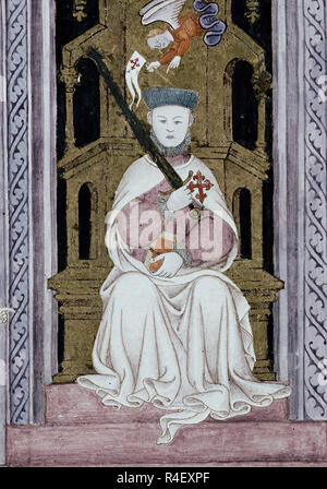 Las MEJORES BIBLIA DE ALBA - DON LUIS GUZMAN MAESTRO DE CALATRAVA-MS 399-W 25 V-SIGLO XV-REF ORIGINAL 001792. Standort: Private Collection. MADRID. Spanien. Stockfoto