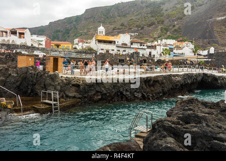 Garachico, natürliche öffentliches Schwimmbad, Teneriffa, Spanien Stockfoto