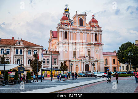 Kirche des hl. Kasimir ist eine römisch-katholische Kirche in der Altstadt von Vilnius. Es ist die erste und älteste Barockkirche in Vilnius, im Jahre 1618 erbaut. Vilniu Stockfoto