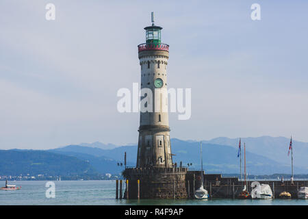 Straßen von Lindau ist eine Stadt und eine Insel auf der östlichen deutschen Seite Bodensee, Bodensee, Bayern, Deutschland Stockfoto