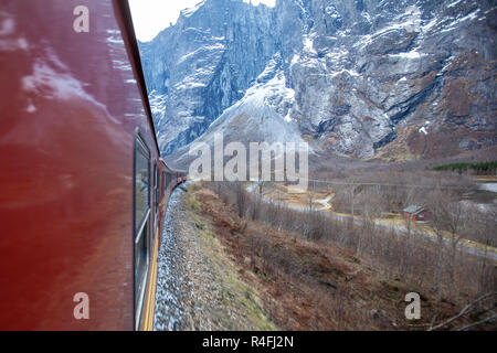 Rauma Railway von Andalsnes nach Bjorli, Norwegen Stockfoto