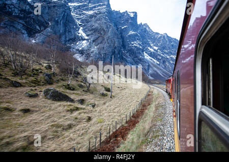 Rauma Railway von Andalsnes nach Bjorli, Norwegen Stockfoto