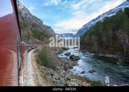 Rauma Railway von Andalsnes nach Bjorli, Norwegen Stockfoto