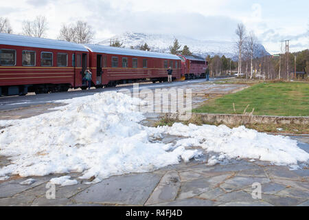 Bjorli Station - Rauma Railway von Andalsnes nach Bjorli, Norwegen Stockfoto