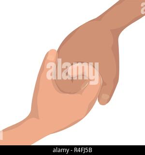 Hände die helfen Symbole Vector Illustration Design Stock Vektor