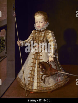 Portrait von Don Diego - 1577 - Öl auf Leinwand - 111 x 91. Thema: Sanchez Coello, Alonso. Standort: Private Collection. MADRID. Spanien. Stockfoto