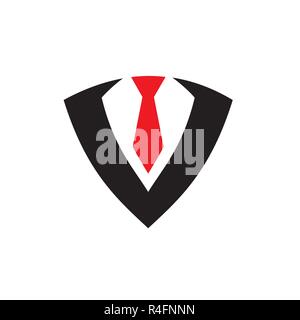 Anzug, Krawatte, Tuxedo, Unternehmen, Arbeitnehmer, Job, professionelle Symbol Logo Vektor. Aus 100% Vektor aus Formen, die Sie in der Größe verändern können, ohne Qualität zu verlieren. Stock Vektor