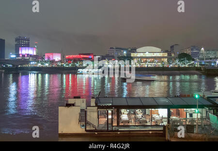 Themse South Bank, London Stockfoto