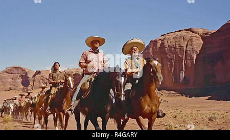 Die Forscher 1956 Warner Bros Film mit von rechts: Antonio Morena, John Wayne, Jeffrey Hunter Stockfoto