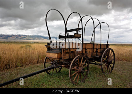 ID 00723-00 ... IDAHO - ein Wagen von der Art von Siedlern verwendet werden, da sie durch, was ist heute die Stadt des Rocks National Reserve genannt, während kommenden übergeben Stockfoto