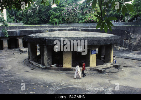 Blick auf Pataleshwar Höhlen, Pune, Maharashtra, Indien, Asien Stockfoto