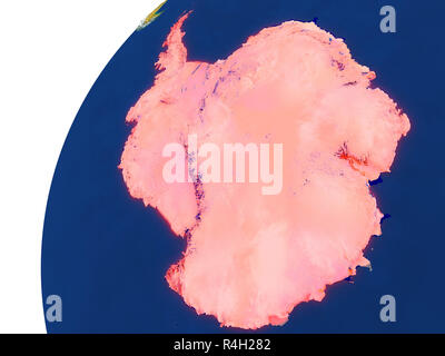 Land der Antarktis Satelliten anzeigen Stockfoto