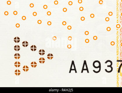 Polnische Banknoten, close-up Stockfoto