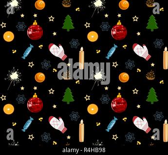 Nahtlose Weihnachten Muster, Vector Illustration Stock Vektor