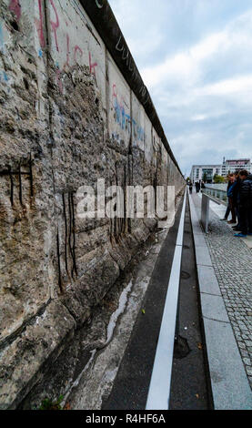 Reste der Berliner Mauer Stockfoto
