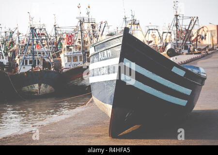 Fiishing Boote in Essaouira, Marokko, Afrika Stockfoto