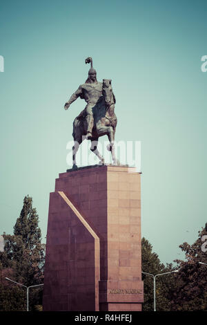 Denkmal-Epos Manas auf Ala-Too-Platz. Bischkek Stockfoto