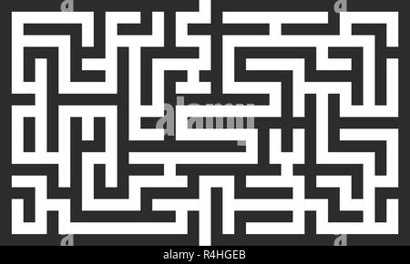 Labyrinth. Schwarzes Quadrat Puzzle Stock Vektor