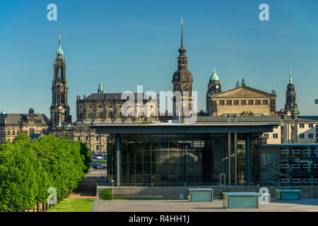 Dresden, Landtag und Blick auf die Altstadt der Kongress Center, Landtag und Altstadtansicht vom Kongresszentrum Stockfoto