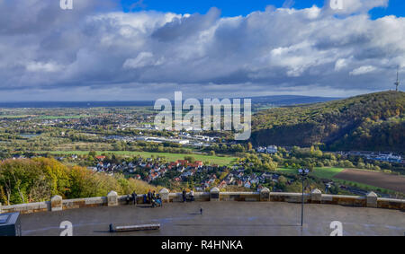 Anzeigen Plattform, Porta Westfalica, Minden-Luebbecke, Nordrhein-Westfalen, Deutschland, Aussichtsplattform, Kreis Minden-Luebbecke, Nordrhein-We Stockfoto
