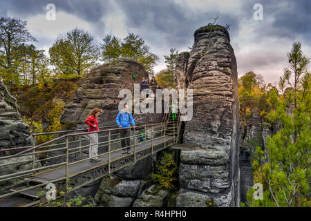 Burgruine Felsenburg Neurathen, Rathen, Nationalpark Sächsische Schweiz, Sachsen, Deutschland, Burgruine Felsenburg Neurathen, Nationalpark saechsischen Schweiz, Sachsen, Deu Stockfoto