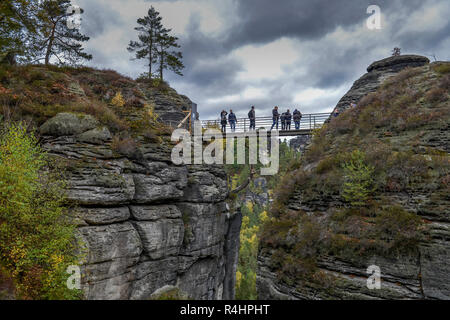 Burgruine Felsenburg Neurathen, Rathen, Nationalpark Sächsische Schweiz, Sachsen, Deutschland, Burgruine Felsenburg Neurathen, Nationalpark saechsischen Schweiz, Sachsen, Deu Stockfoto