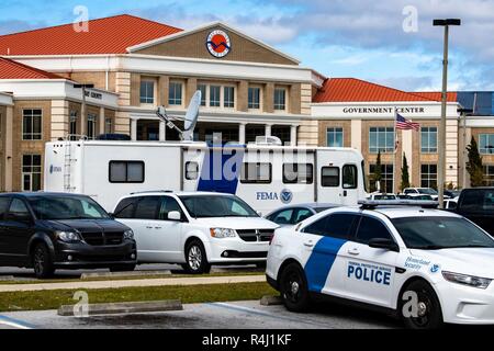 Panama City, FL., Okt. 26, 20218 - ein Disaster Recovery Center (DRC) ist jetzt offen in Bay County. Das Zentrum bietet persönliche Unterstützung für Privatpersonen und Unternehmen in den Grafschaften im Florida federal Disaster Erklärung für Hurrikan Michael bezeichnet. Vertreter der Zustand von Florida, FEMA, der U.S. Small Business Administration (SBA), und andere Organisationen sind in der Mitte zu erklären verfügbaren Hilfsprogramme und die Überlebenden mit den Ressourcen, die am besten zu Ihrer Erholung muss übereinstimmen. Die FEMA/K.C. Wilsey Stockfoto