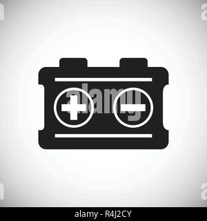 Auto Batterie auf weißen Hintergrund für Grafik- und Webdesign, modernen einfachen Vektor unterzeichnen. Internet Konzept. Trendy Symbol für Web site Design web-Taste oder mobile App. Stock Vektor