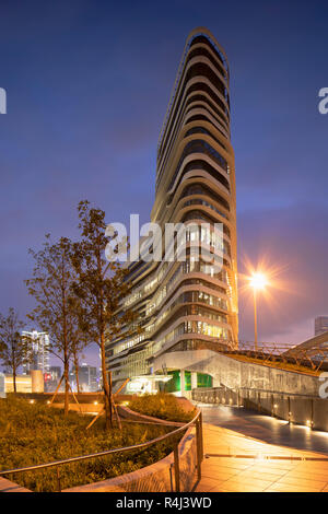 Innovation Turm (von Zaha Hadid) der Hong Kong Polytechnic University, Hung Hom, Kowloon, Hong Kong Stockfoto